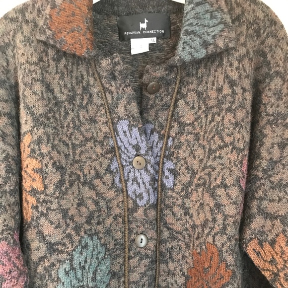 PERUVIAN CONNECTION ALPACA SWEATER/JACKET NWOT - Picture 2 of 13